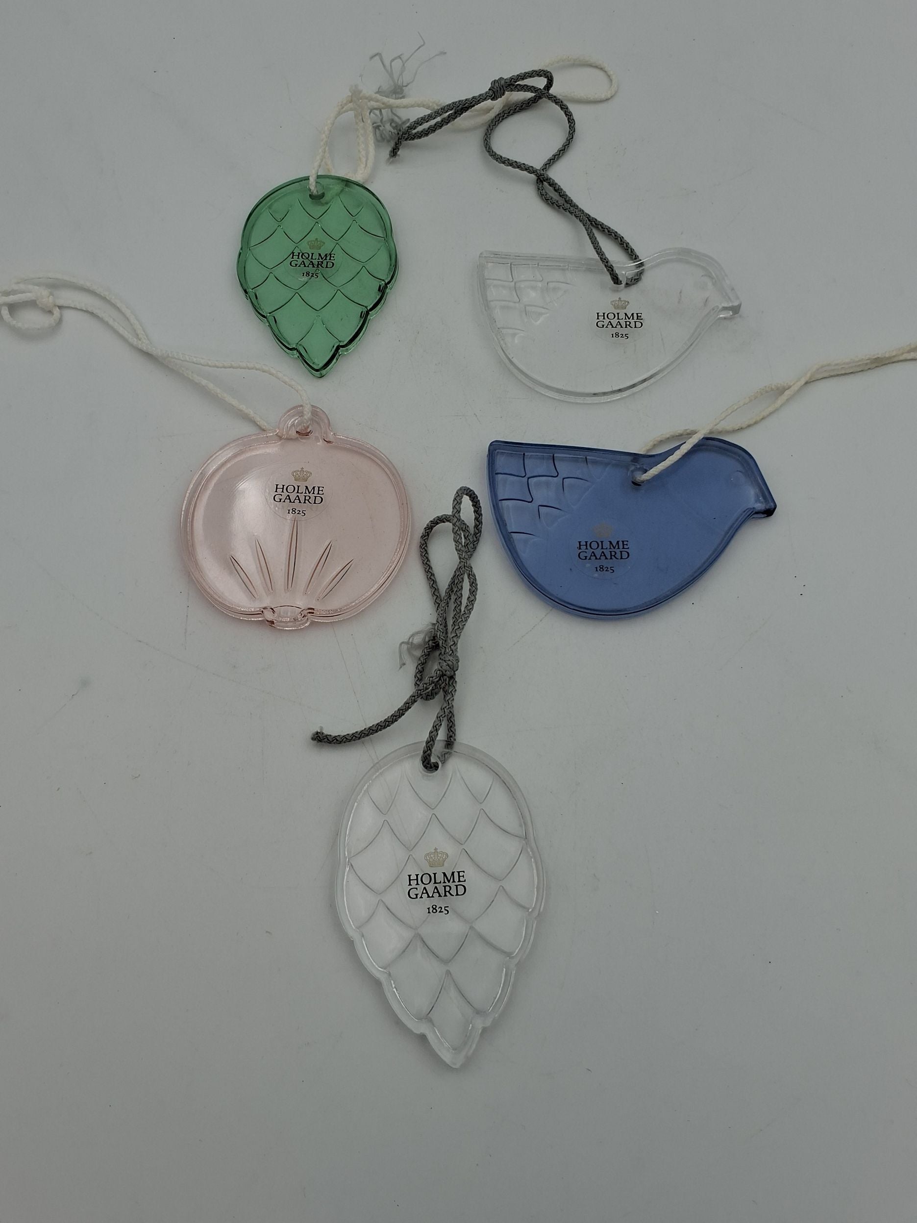 5 Holmegaard glasornamenter